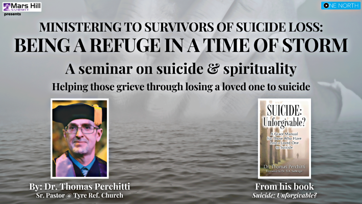 Summit Seminar on Suicide Loss video production graphic (with One North logo)