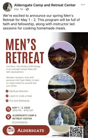 Men’s Retreat at Aldersgate Camp & Retreat Center